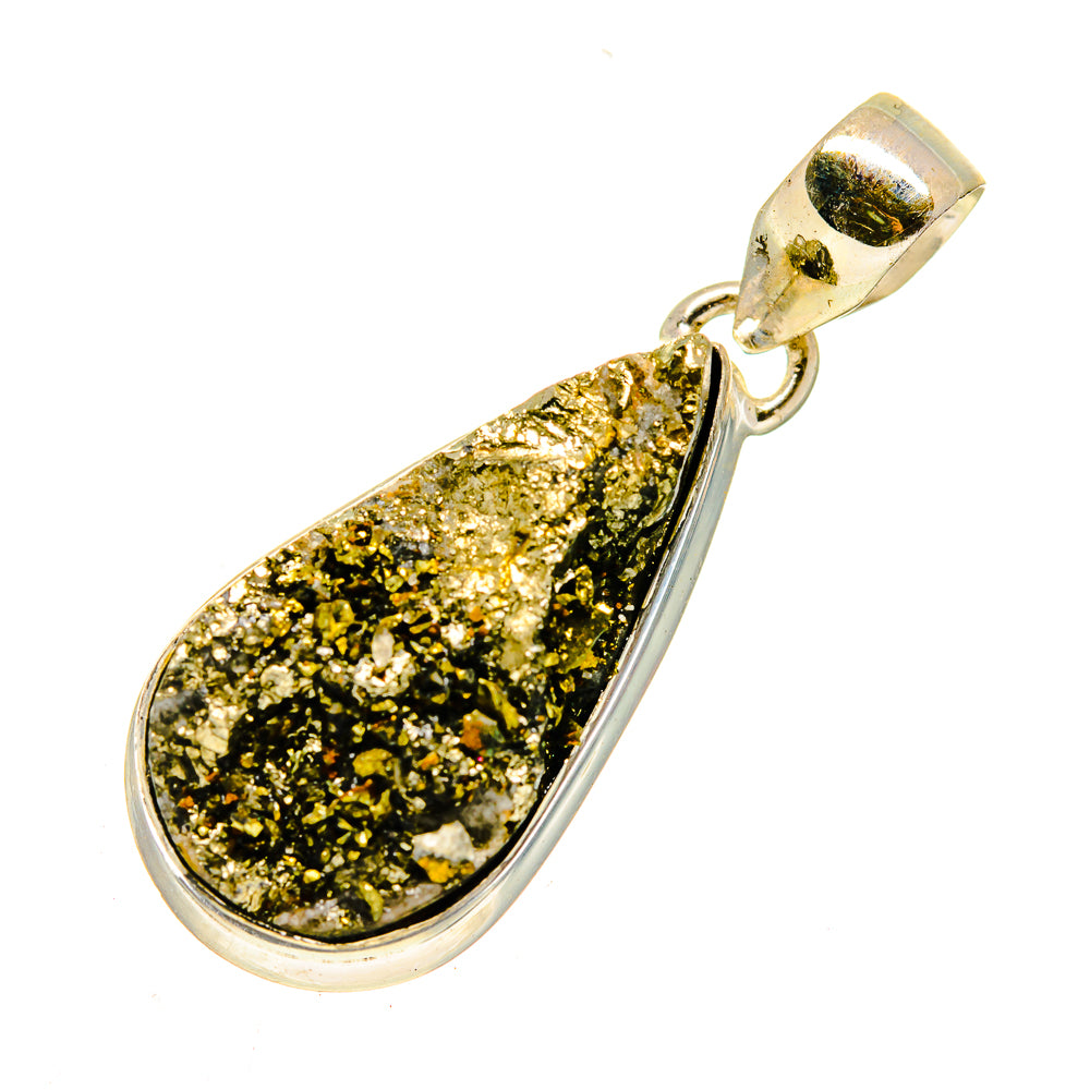 Spectro Pyrite Druzy Pendants handcrafted by Anasilvercos - PD739173