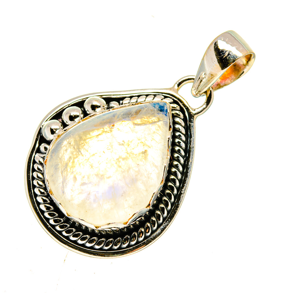Rainbow Moonstone Pendants handcrafted by Anasilvercos - PD739176