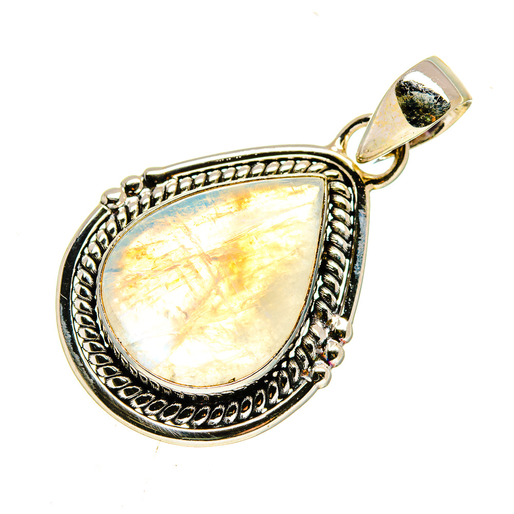 Rainbow Moonstone Pendants handcrafted by Anasilvercos - PD739233