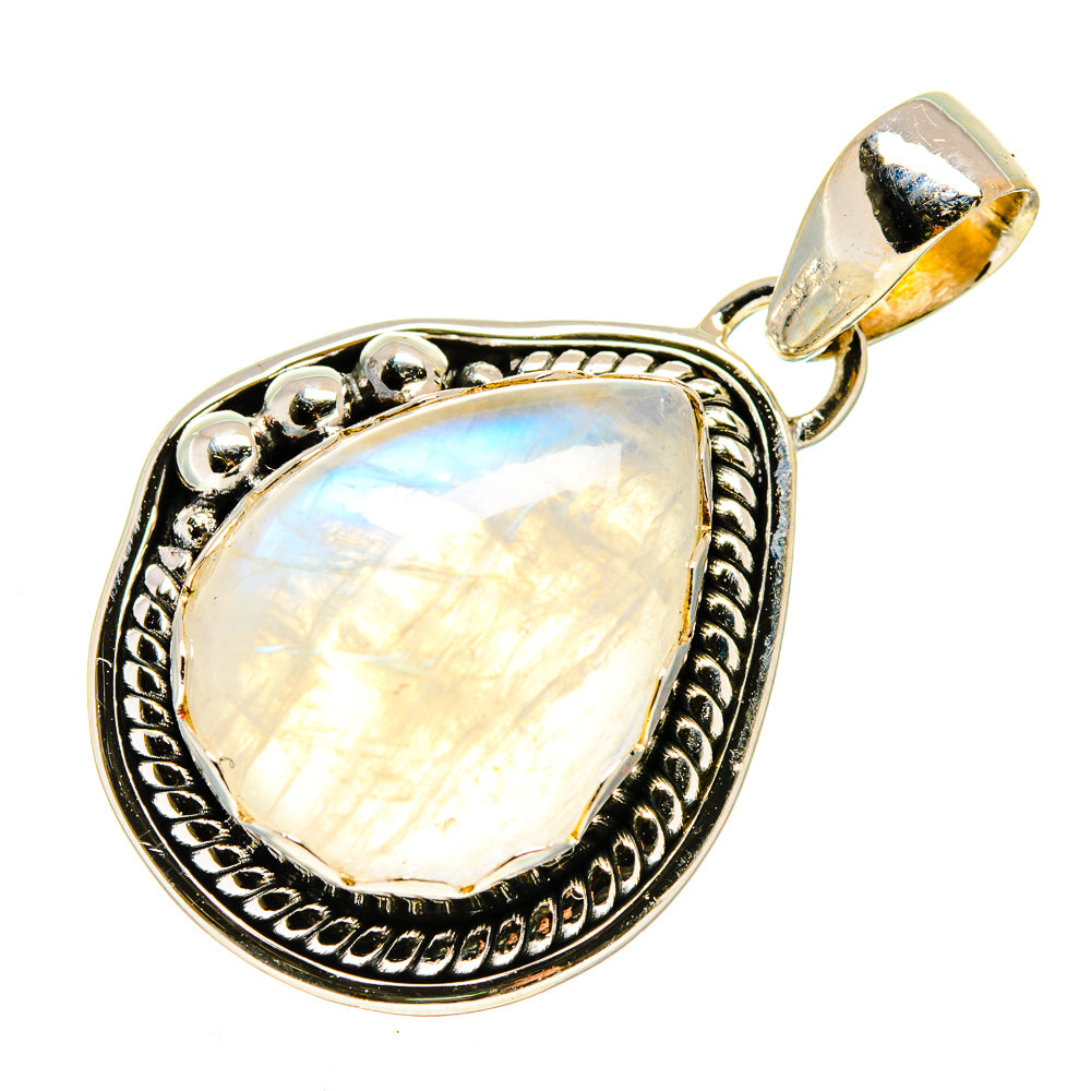 Rainbow Moonstone Pendants handcrafted by Anasilvercos - PD739246