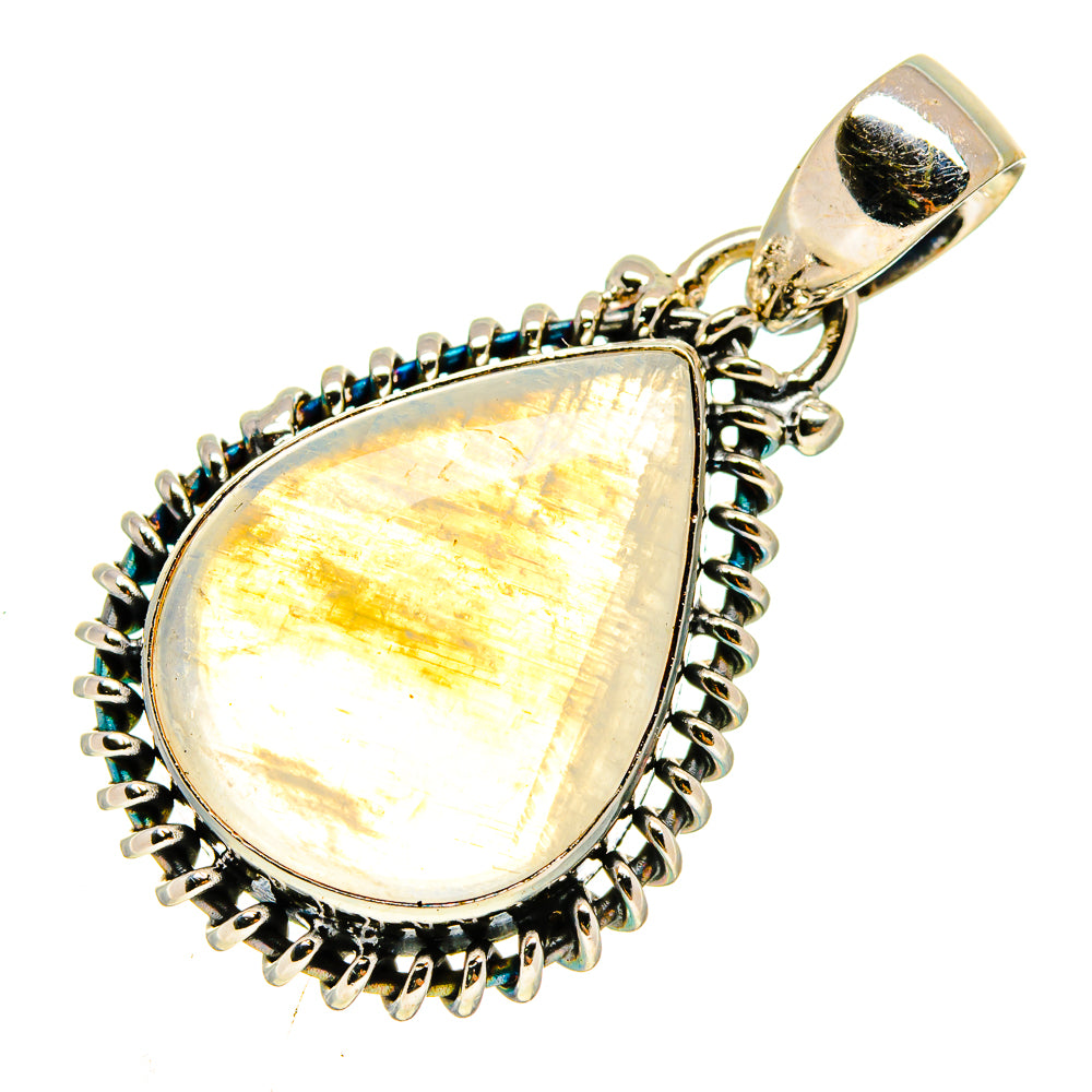 Rainbow Moonstone Pendants handcrafted by Anasilvercos - PD739284
