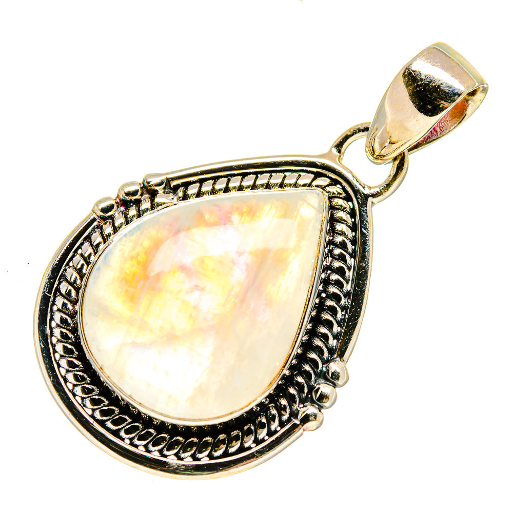Rainbow Moonstone Pendants handcrafted by Anasilvercos - PD739399