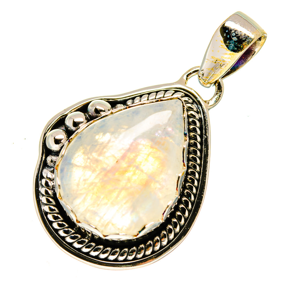 Rainbow Moonstone Pendants handcrafted by Anasilvercos - PD739402