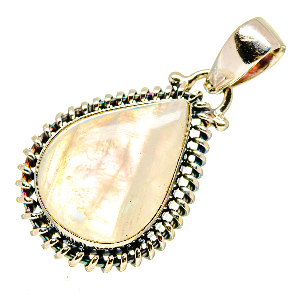 Rainbow Moonstone Pendants handcrafted by Anasilvercos - PD739450