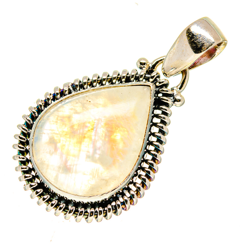 Rainbow Moonstone Pendants handcrafted by Anasilvercos - PD739547