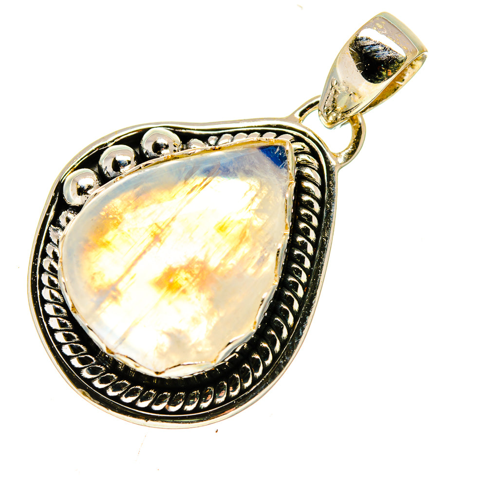 Rainbow Moonstone Pendants handcrafted by Anasilvercos - PD739561