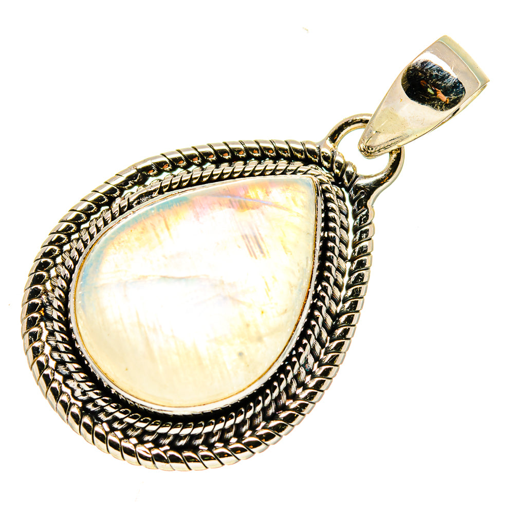 Rainbow Moonstone Pendants handcrafted by Anasilvercos - PD739566