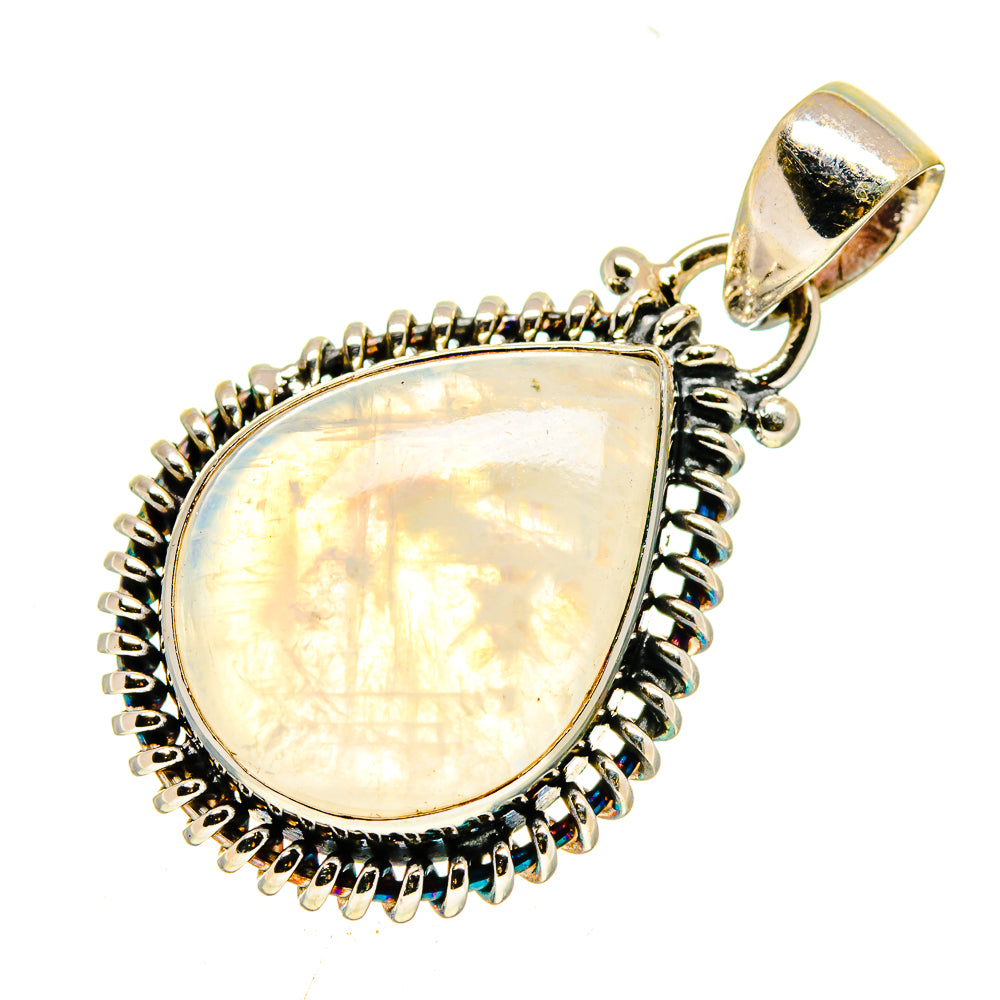 Rainbow Moonstone Pendants handcrafted by Anasilvercos - PD739595