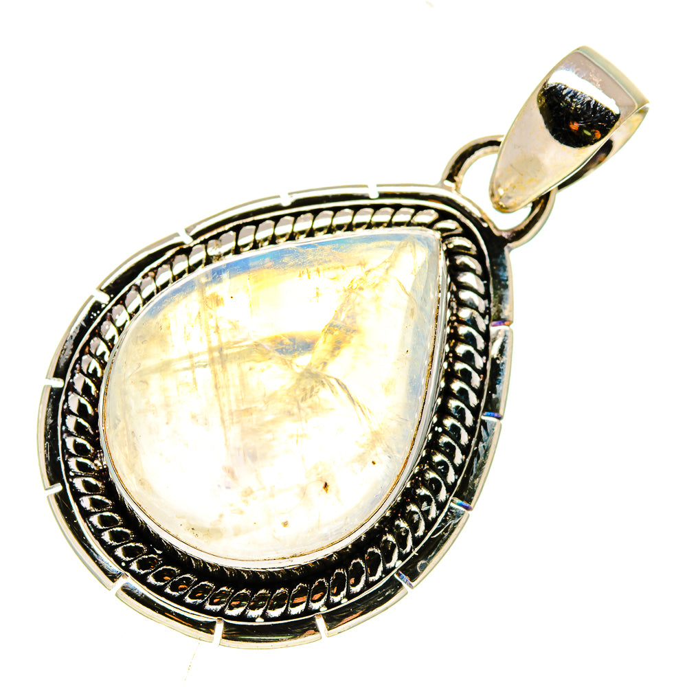 Rainbow Moonstone Pendants handcrafted by Anasilvercos - PD739597