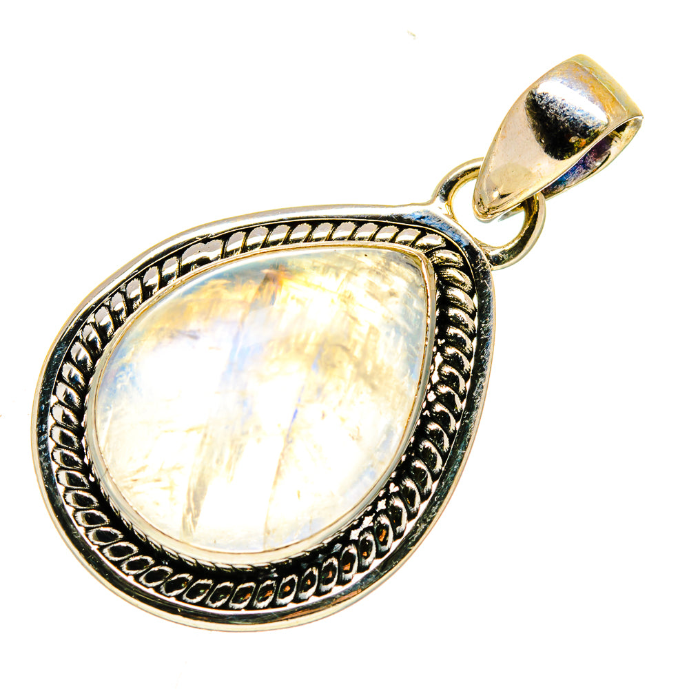 Rainbow Moonstone Pendants handcrafted by Anasilvercos - PD739606