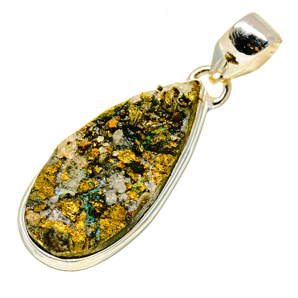 Spectro Pyrite Druzy Pendants handcrafted by Anasilvercos - PD739638