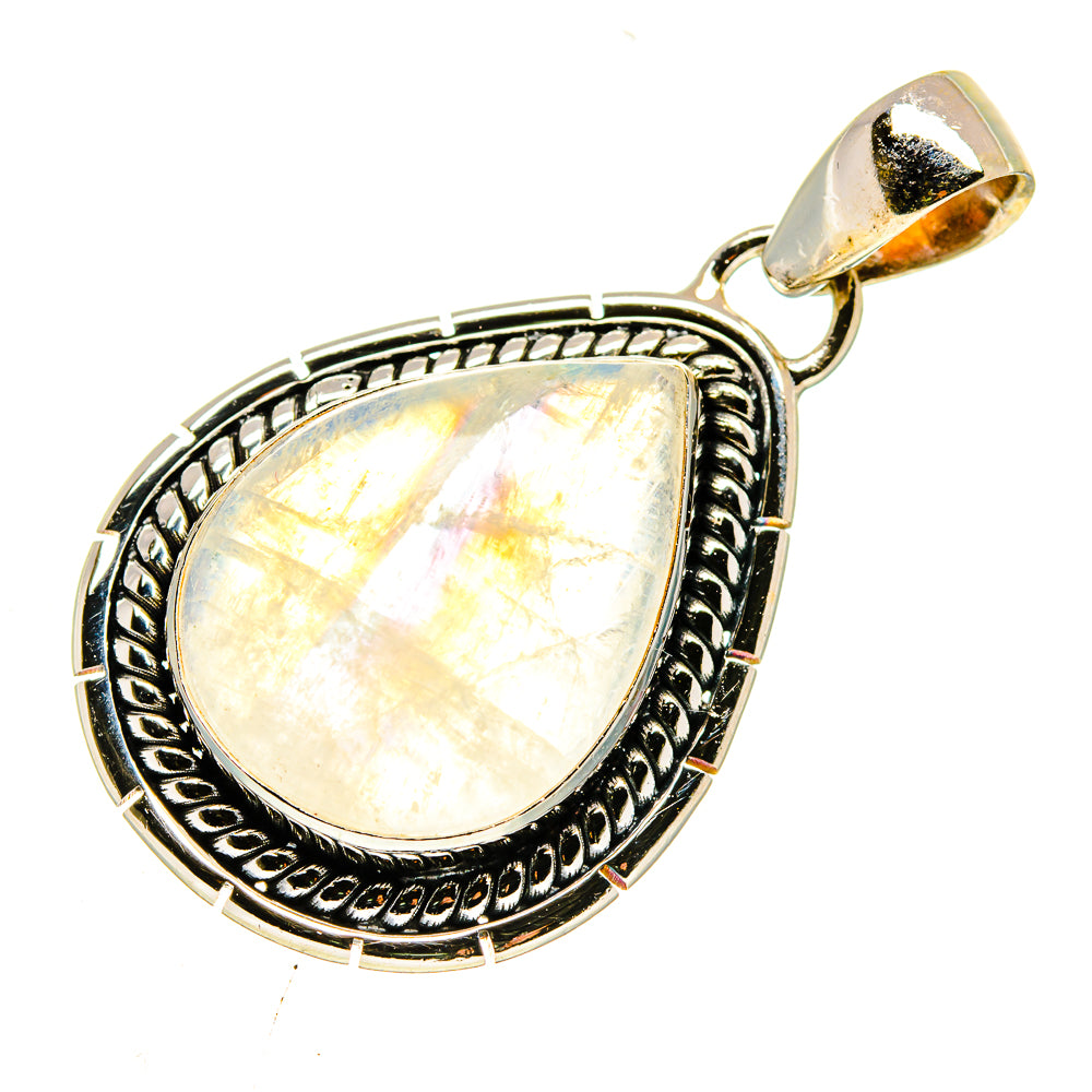 Rainbow Moonstone Pendants handcrafted by Anasilvercos - PD739639