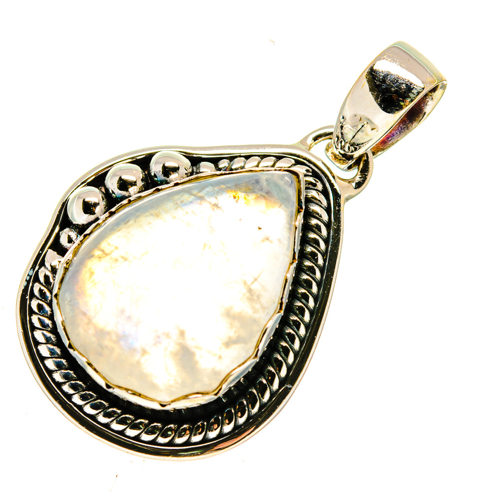Rainbow Moonstone Pendants handcrafted by Anasilvercos - PD739694