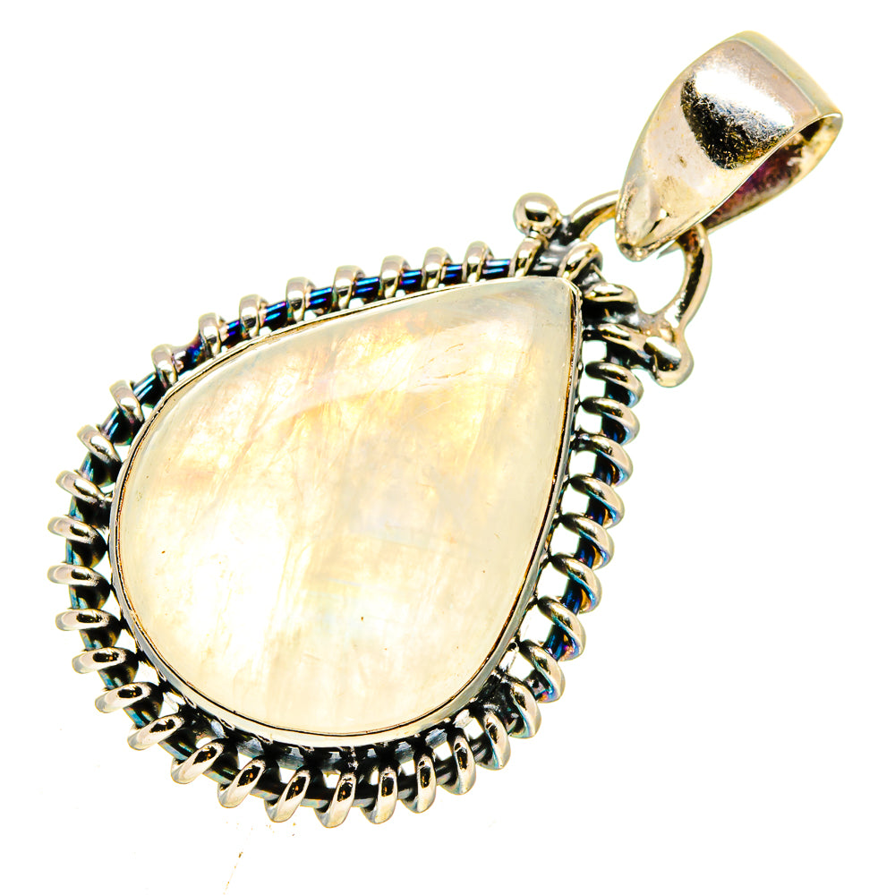 Rainbow Moonstone Pendants handcrafted by Anasilvercos - PD739716