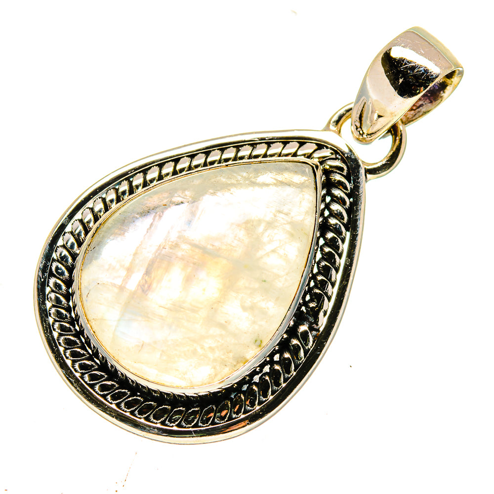 Rainbow Moonstone Pendants handcrafted by Anasilvercos - PD739834