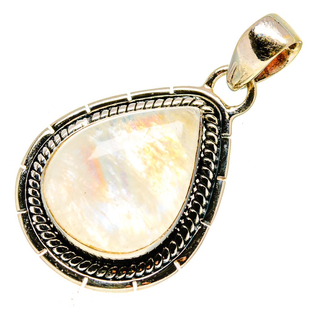 Rainbow Moonstone Pendants handcrafted by Anasilvercos - PD739847