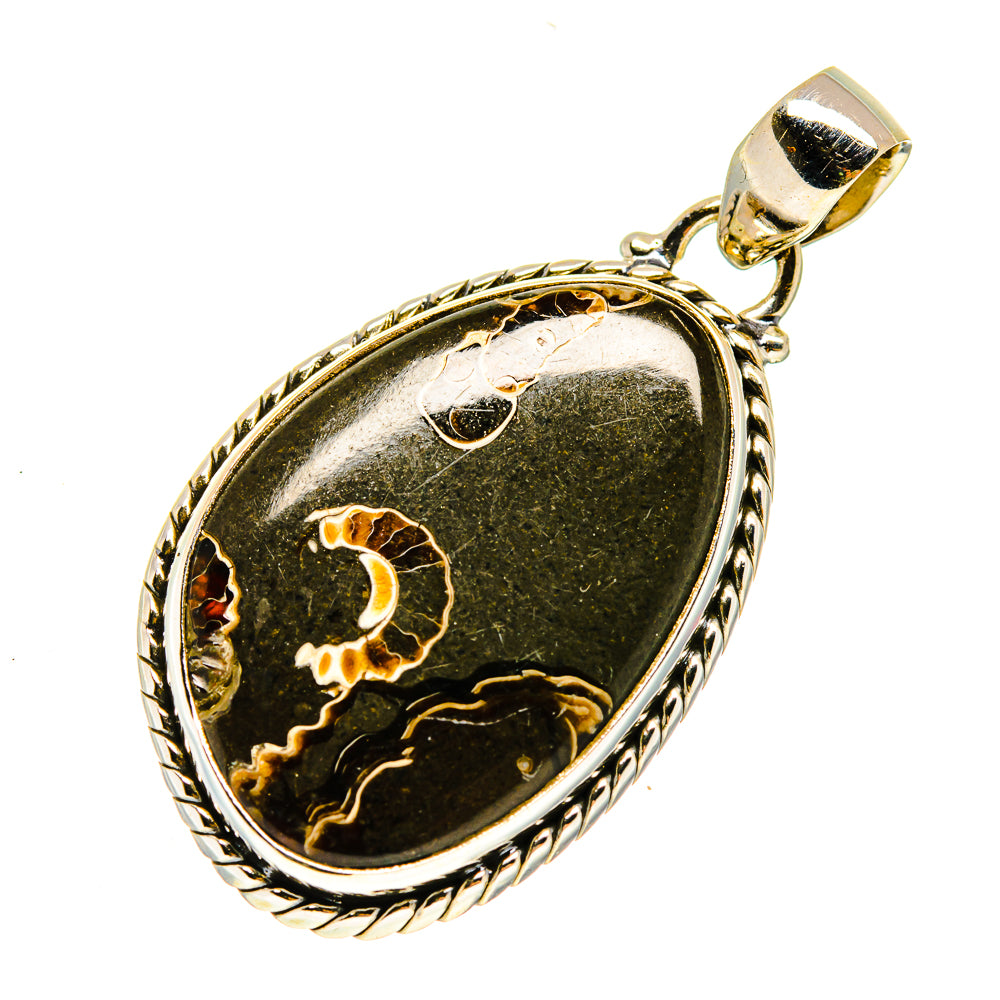 Marston Marble Fossil Pendants handcrafted by Anasilvercos - PD739917