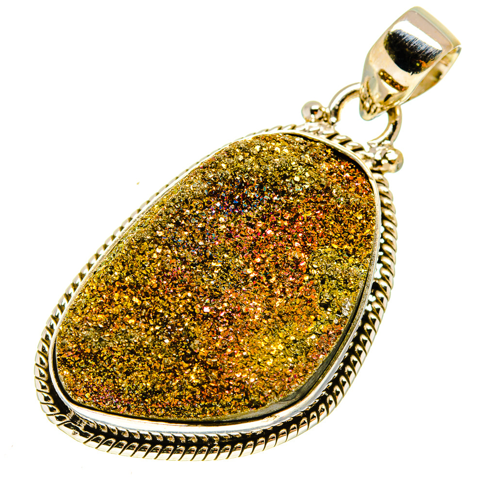 Spectro Pyrite Druzy Pendants handcrafted by Anasilvercos - PD739931