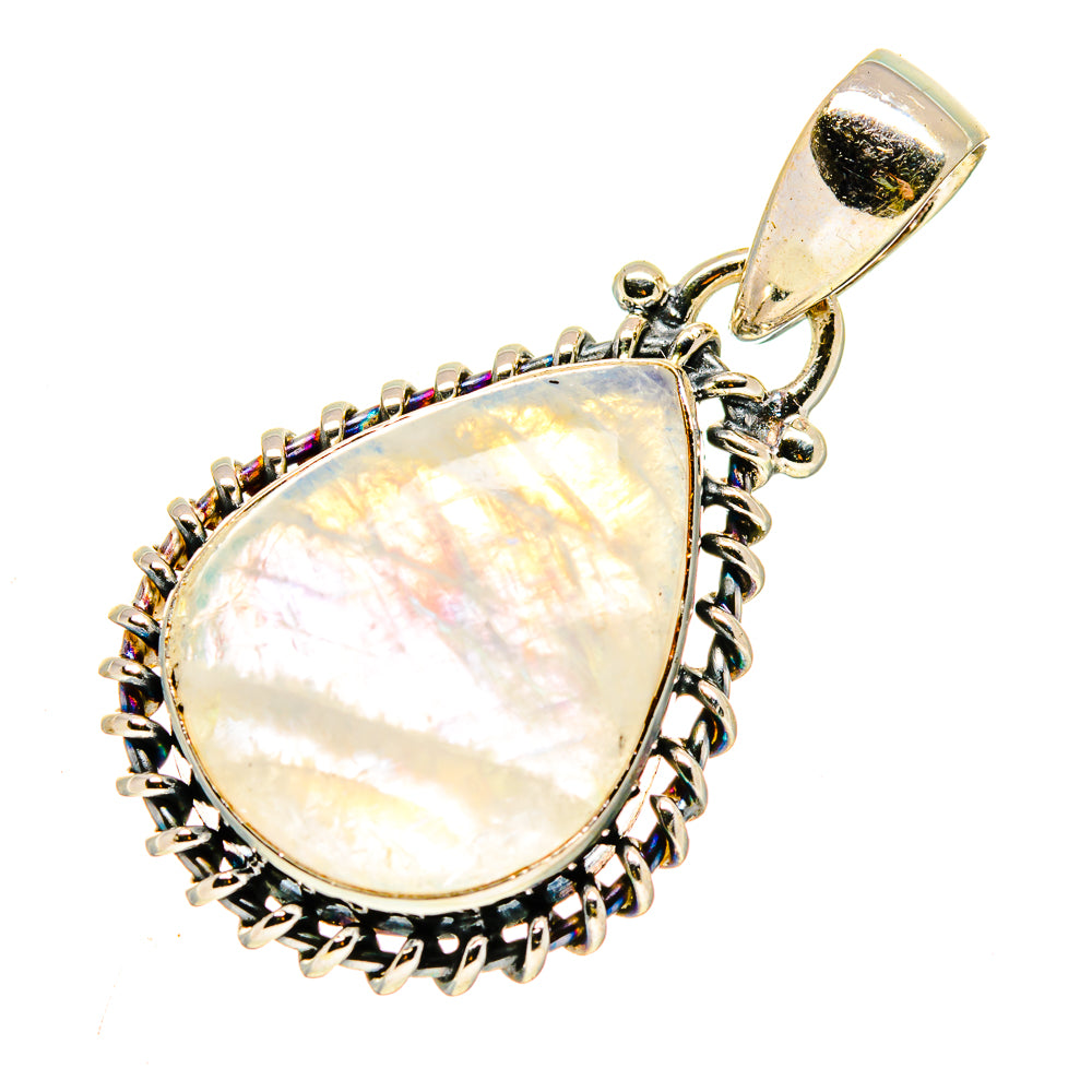 Rainbow Moonstone Pendants handcrafted by Anasilvercos - PD739979