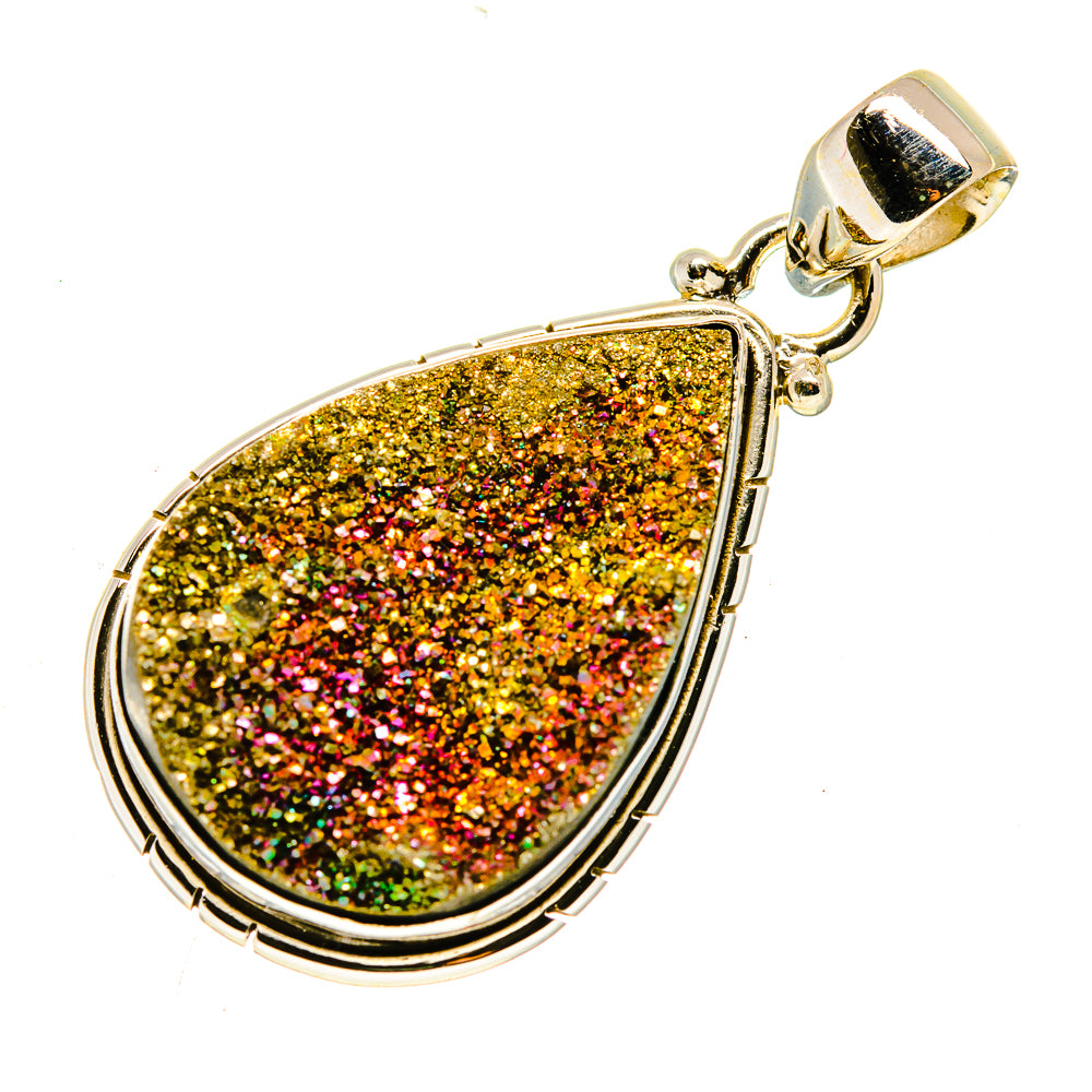 Spectro Pyrite Druzy Pendants handcrafted by Anasilvercos - PD740092