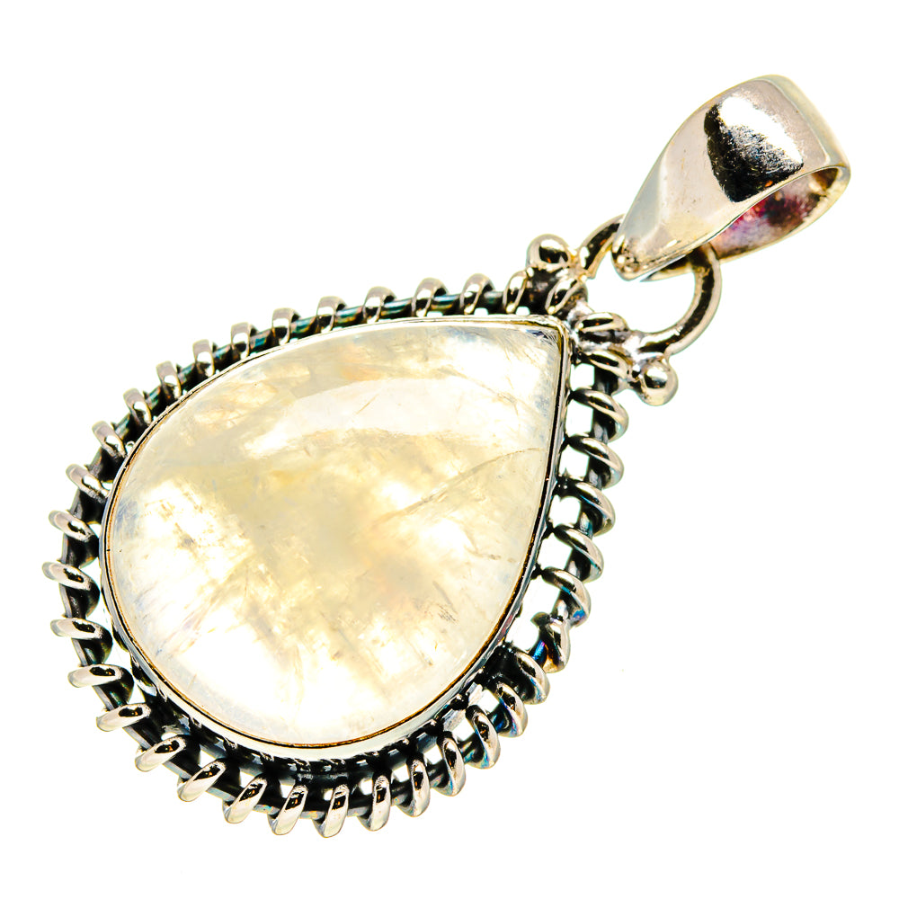 Rainbow Moonstone Pendants handcrafted by Anasilvercos - PD740156