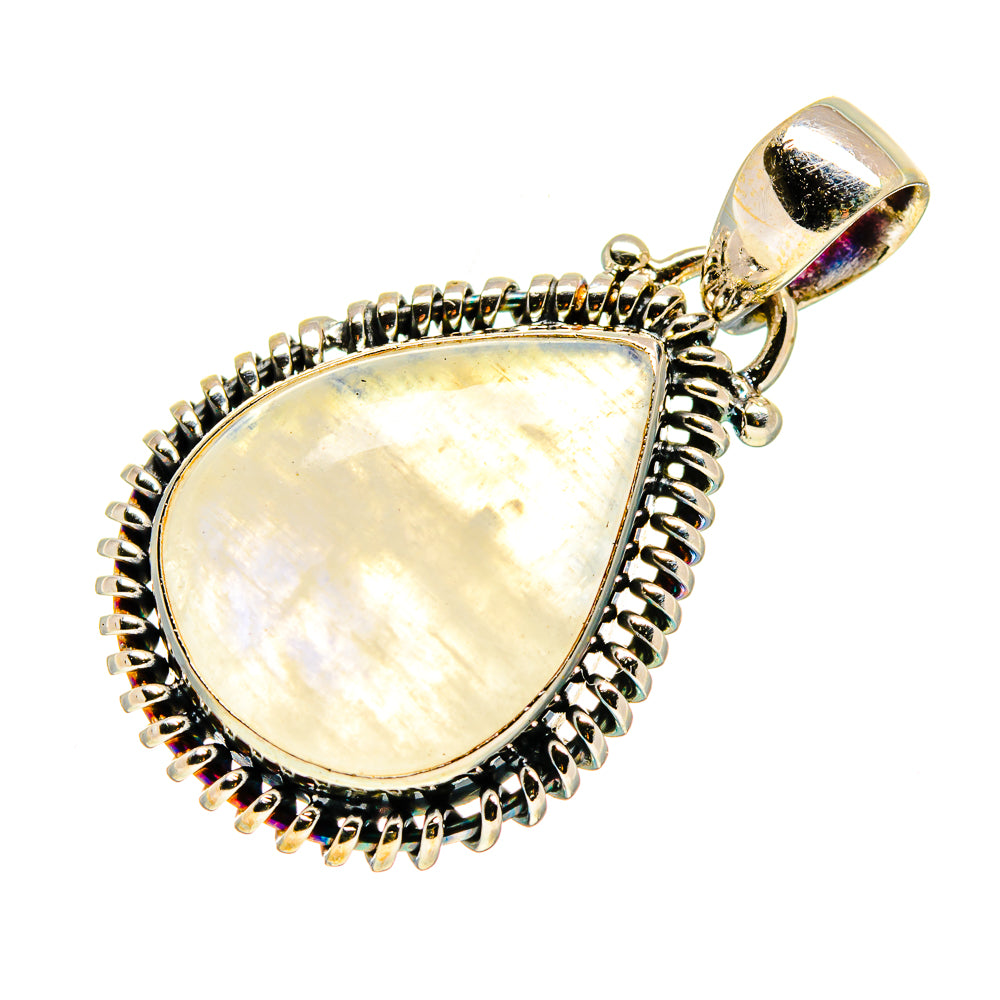 Rainbow Moonstone Pendants handcrafted by Anasilvercos - PD740176