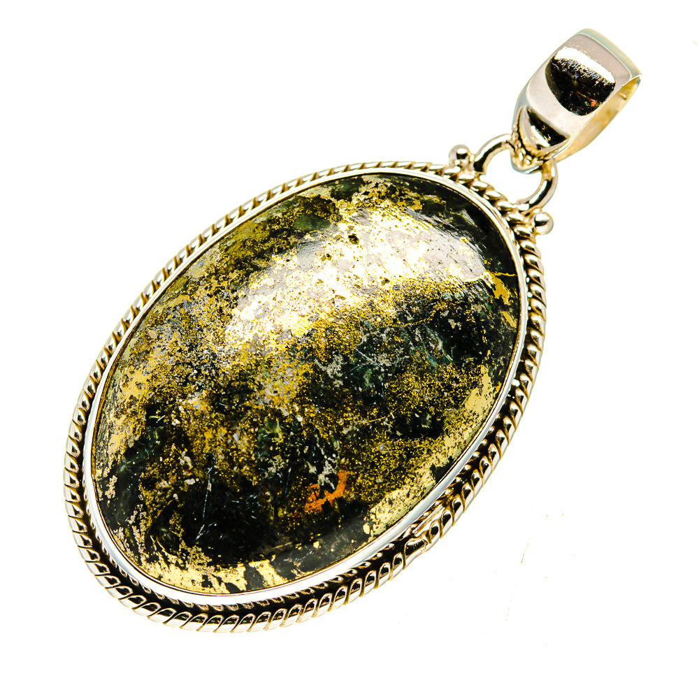 Feder Pyrite Pendants handcrafted by Anasilvercos - PD740274