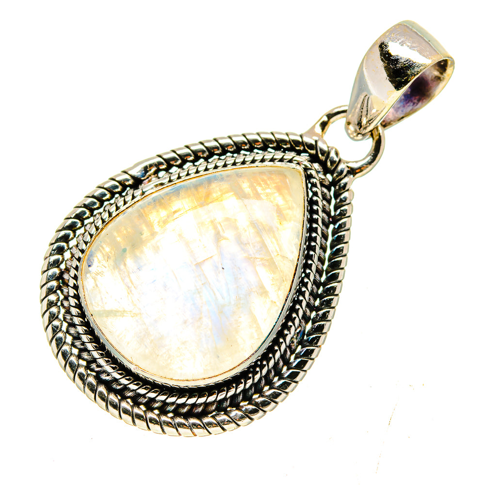 Rainbow Moonstone Pendants handcrafted by Anasilvercos - PD740289