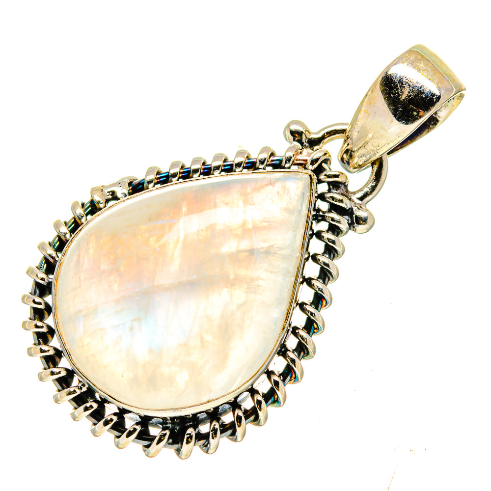 Rainbow Moonstone Pendants handcrafted by Anasilvercos - PD740362