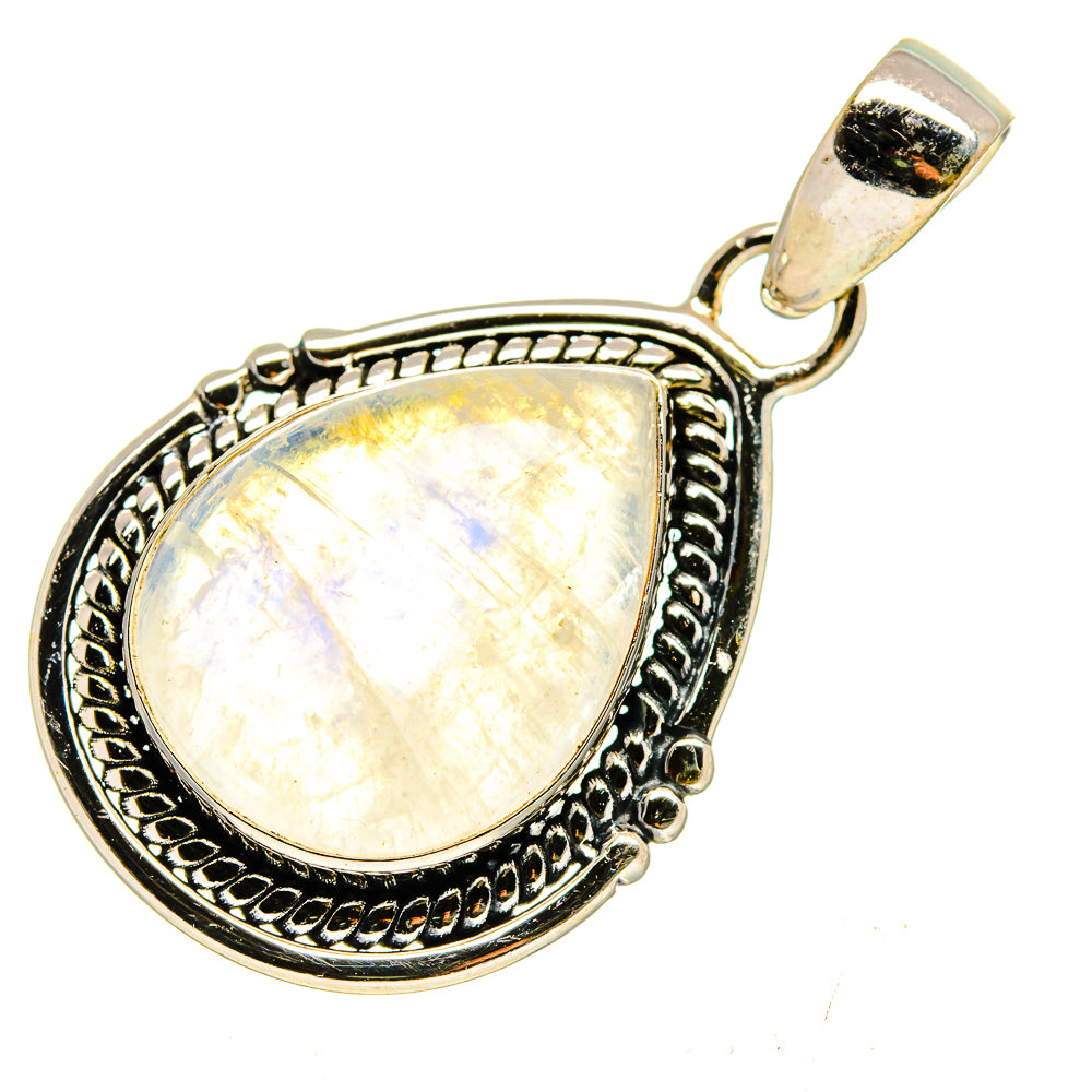 Rainbow Moonstone Pendants handcrafted by Anasilvercos - PD740374