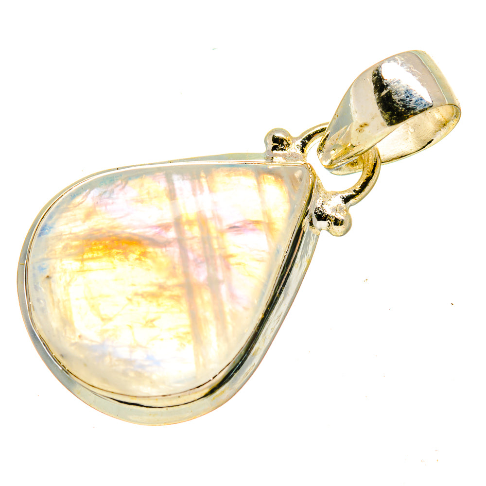 Rainbow Moonstone Pendants handcrafted by Anasilvercos - PD740381