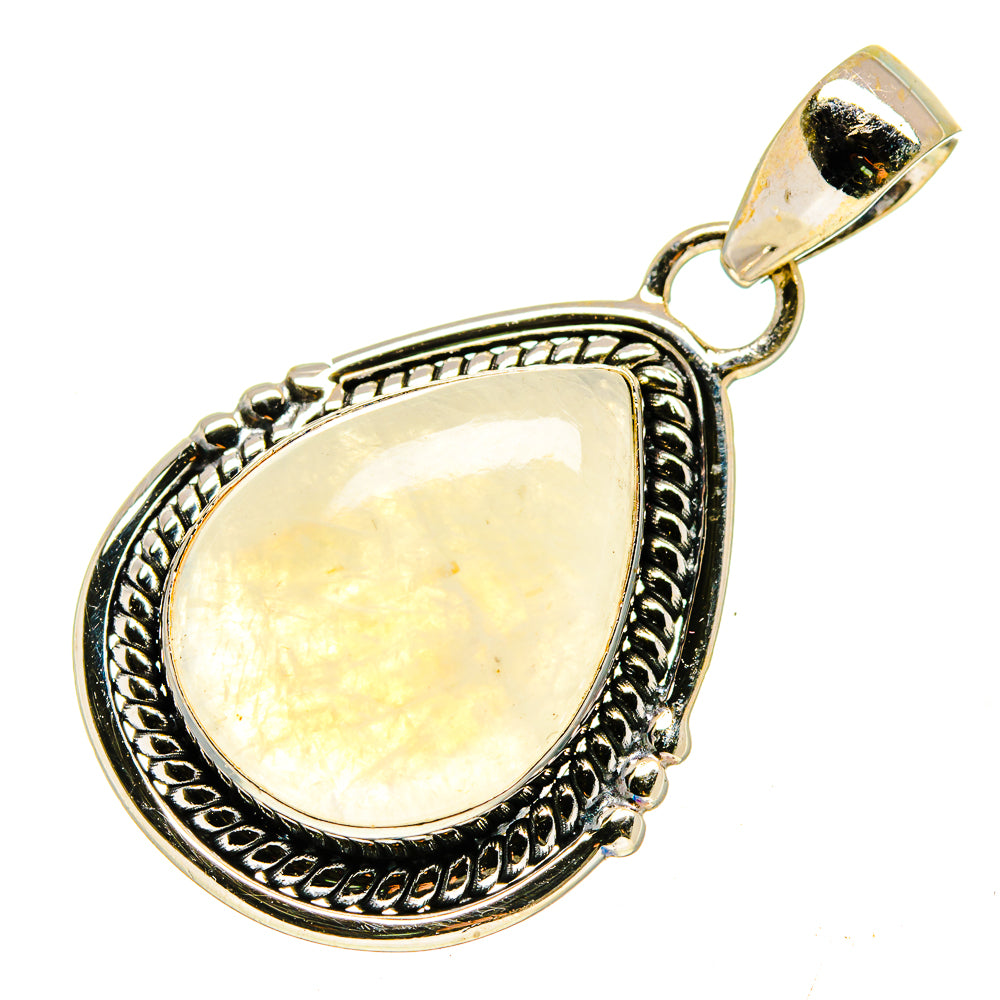 Rainbow Moonstone Pendants handcrafted by Anasilvercos - PD740408