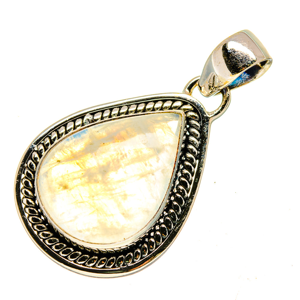Rainbow Moonstone Pendants handcrafted by Anasilvercos - PD740413
