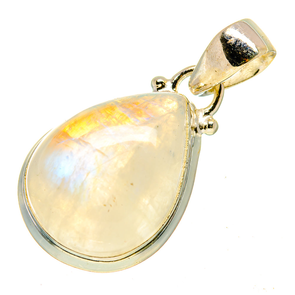 Rainbow Moonstone Pendants handcrafted by Anasilvercos - PD740456
