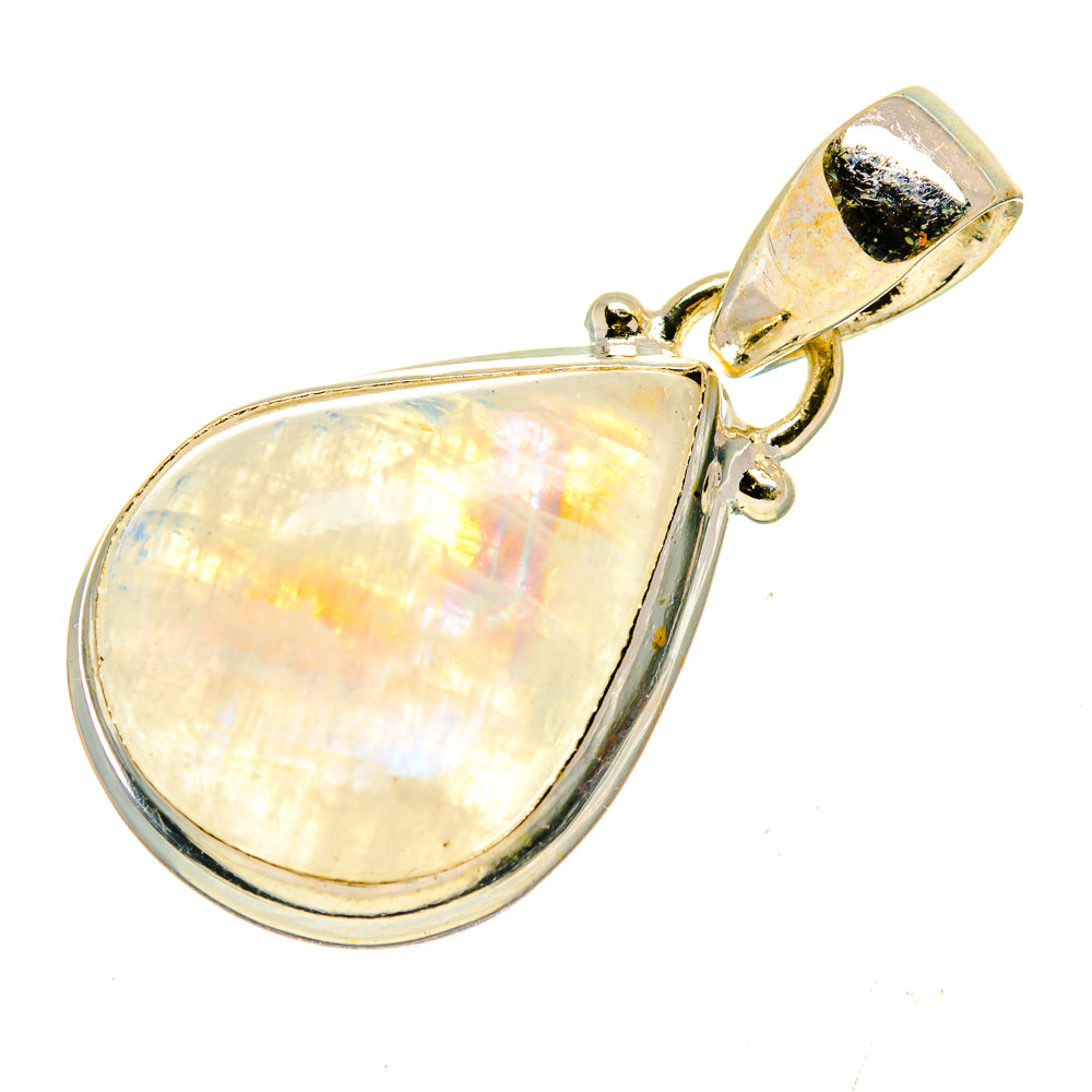 Rainbow Moonstone Pendants handcrafted by Anasilvercos - PD740457
