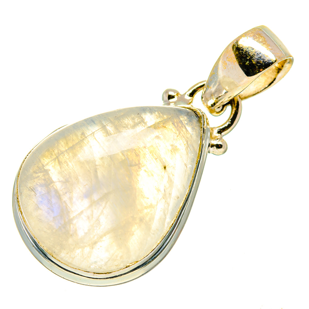 Rainbow Moonstone Pendants handcrafted by Anasilvercos - PD740466