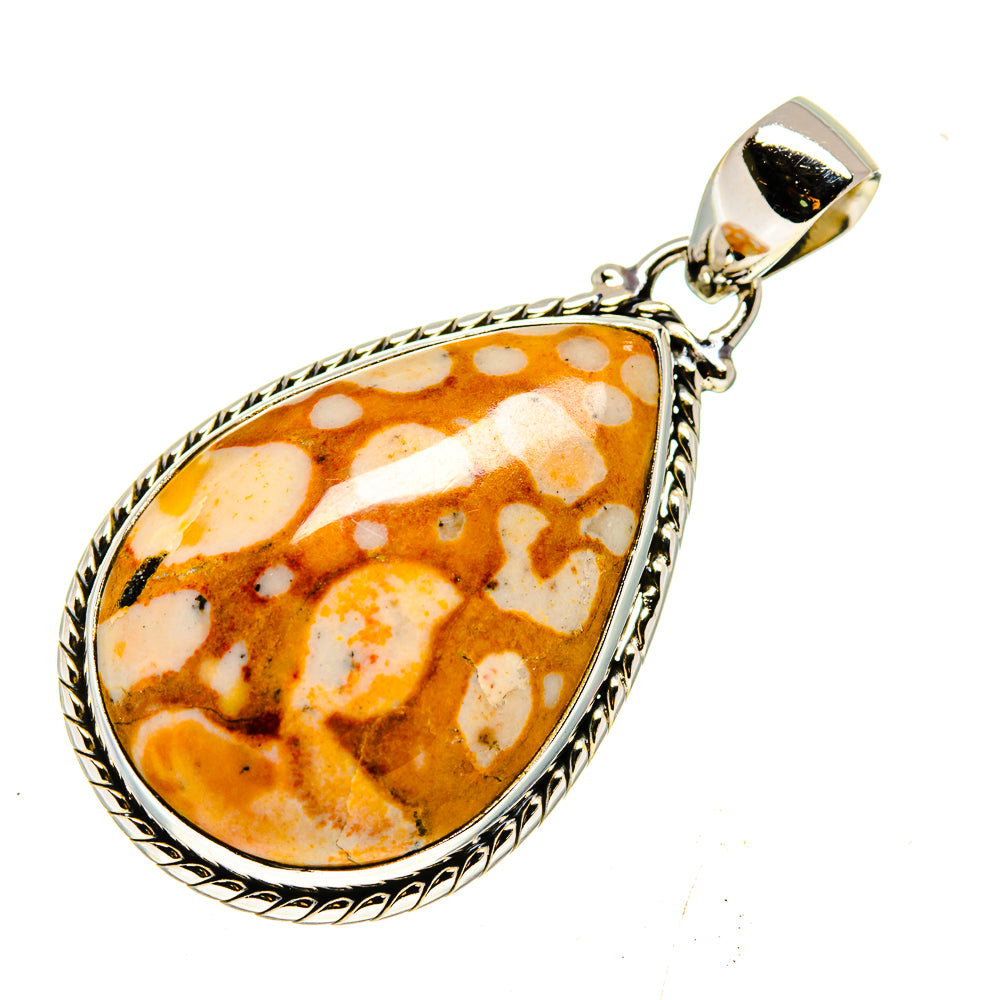 Peanut Wood Jasper Pendants handcrafted by Anasilvercos - PD740508