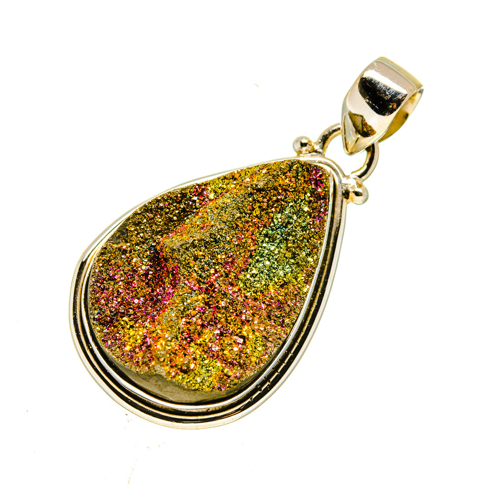 Spectro Pyrite Druzy Pendants handcrafted by Anasilvercos - PD740594