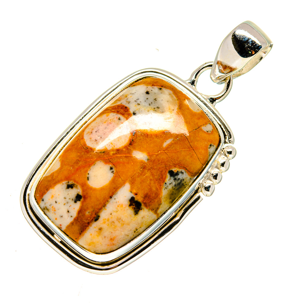Peanut Wood Jasper Pendants handcrafted by Anasilvercos - PD740595 - Photo 2