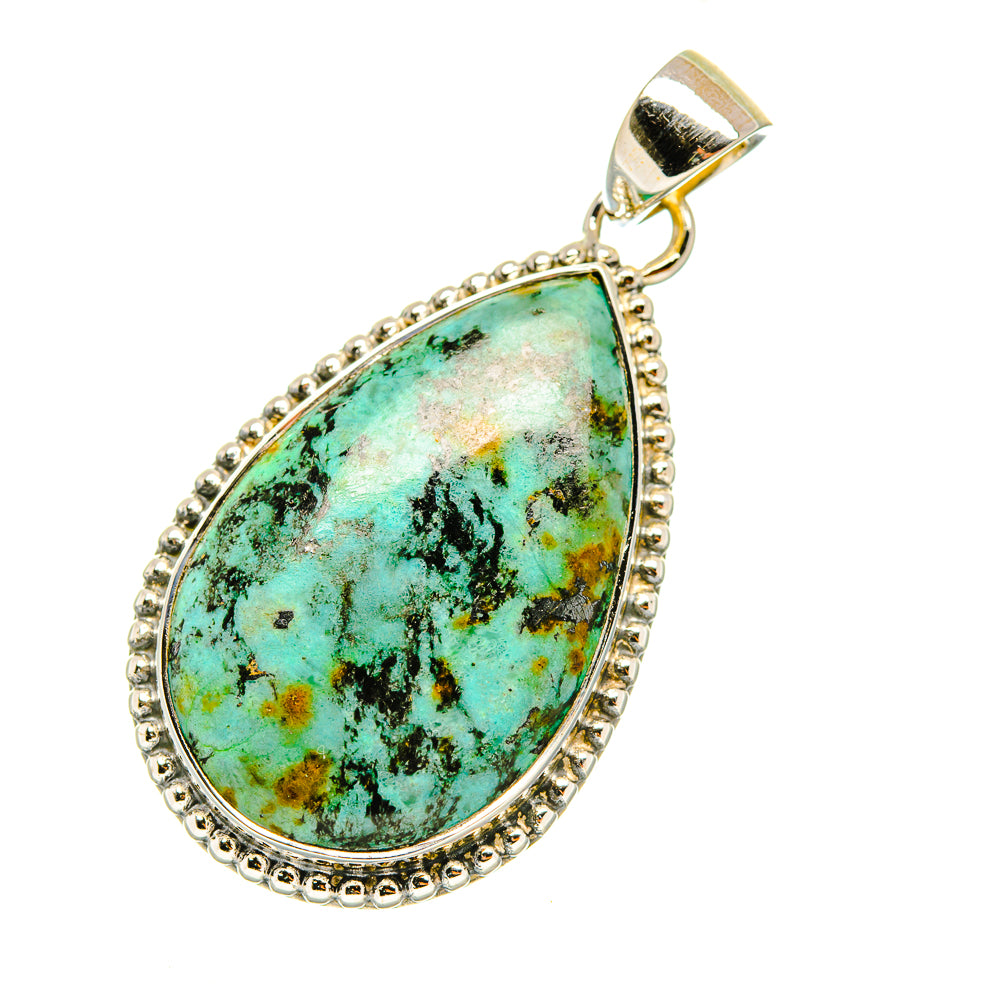 Tibetan Turquoise Pendants handcrafted by Anasilvercos - PD7406