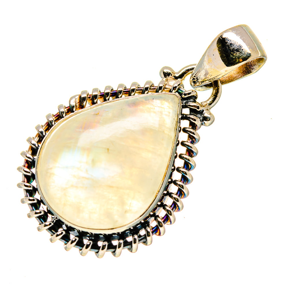 Rainbow Moonstone Pendants handcrafted by Anasilvercos - PD740685