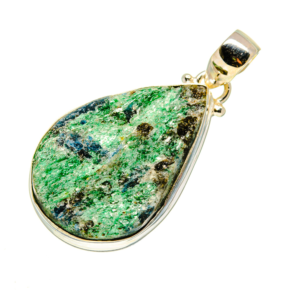 Green Fuchsite Crystal Pendants handcrafted by Anasilvercos - PD740730