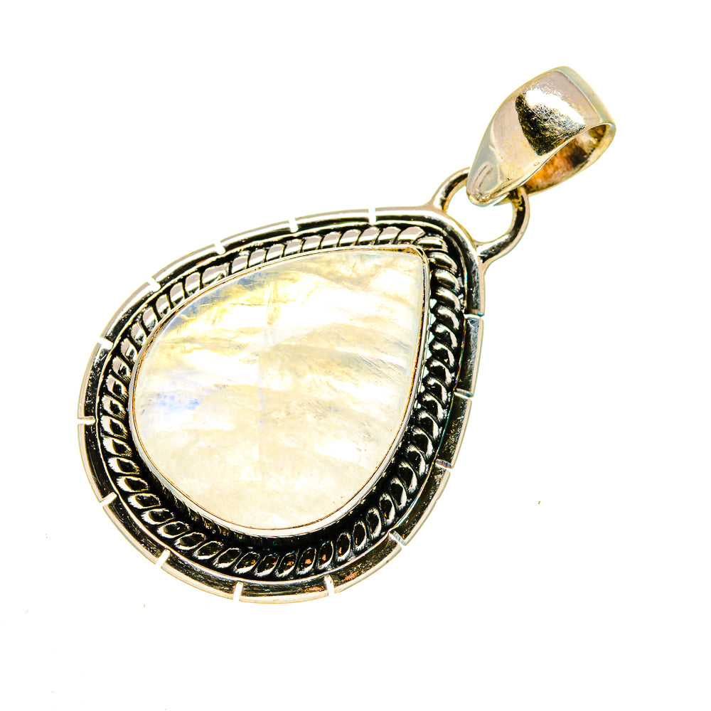 Rainbow Moonstone Pendants handcrafted by Anasilvercos - PD740828