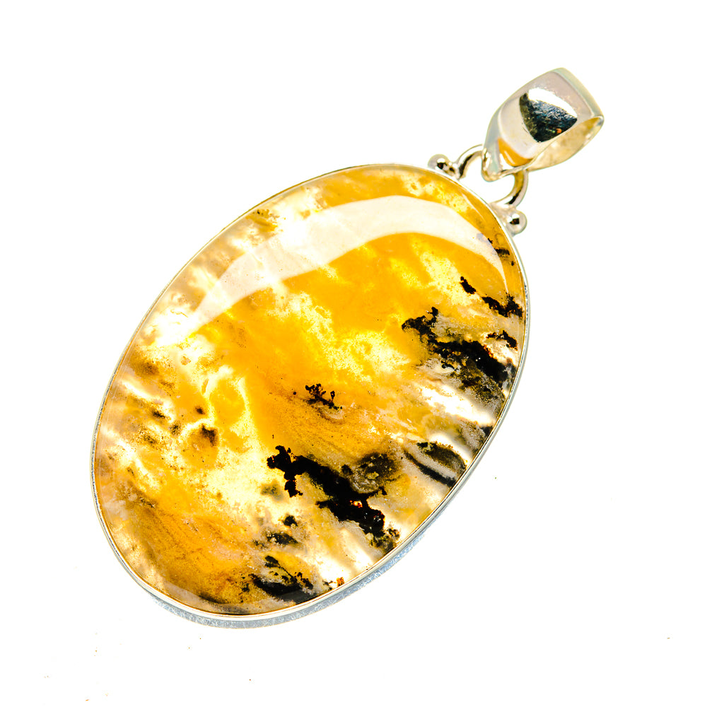 Plume Agate Pendants handcrafted by Anasilvercos - PD740845