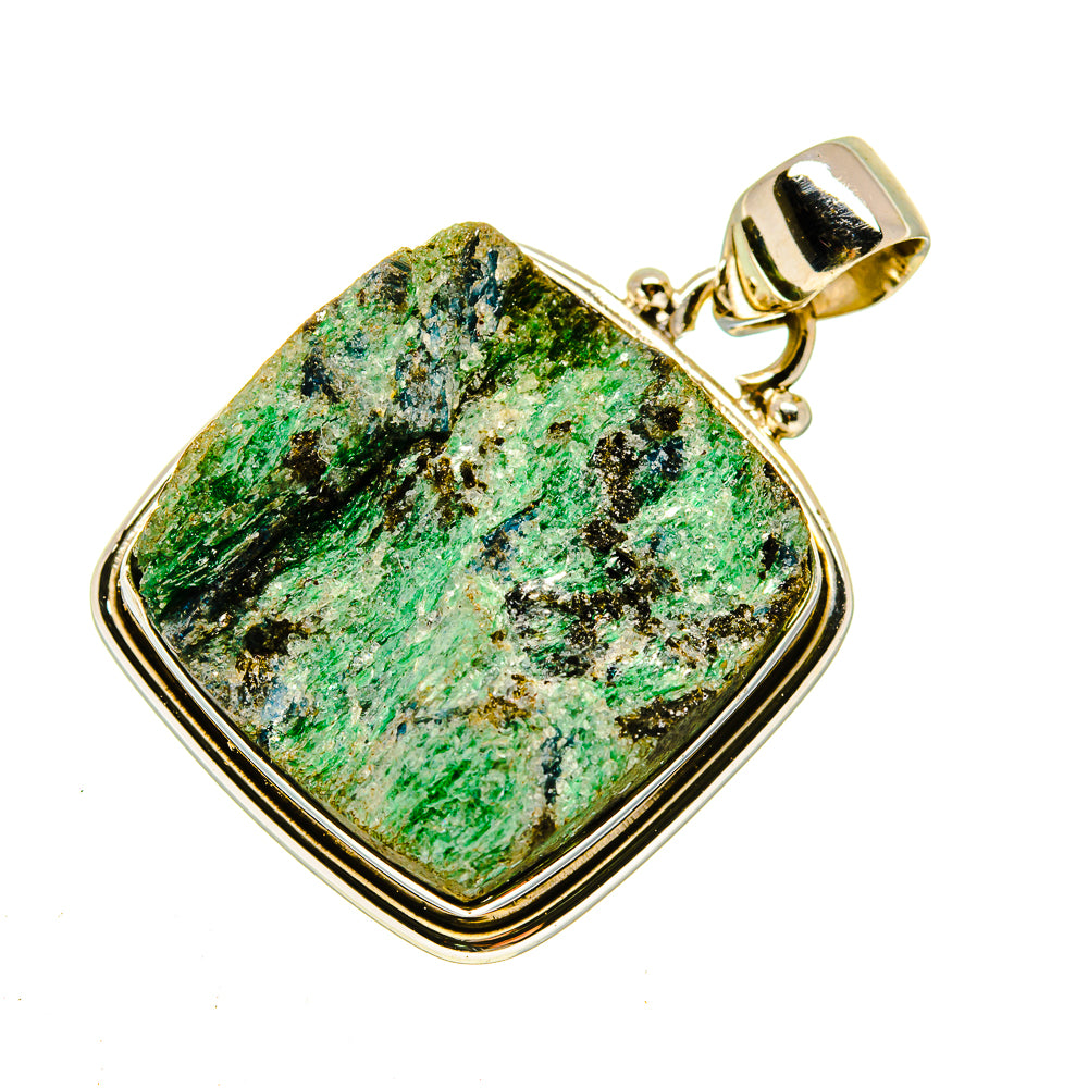 Green Fuchsite Crystal Pendants handcrafted by Anasilvercos - PD740882