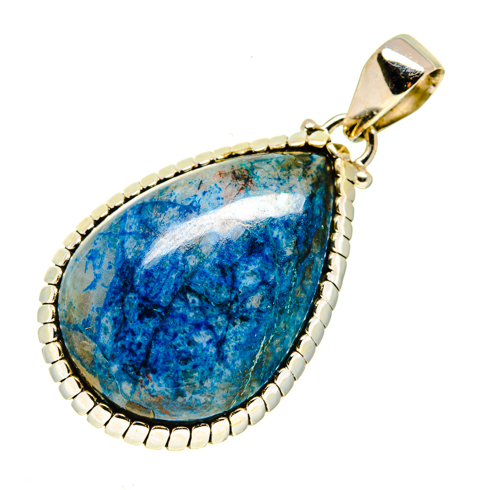Chrysocolla In Quartz Pendants handcrafted by Anasilvercos - PD741002