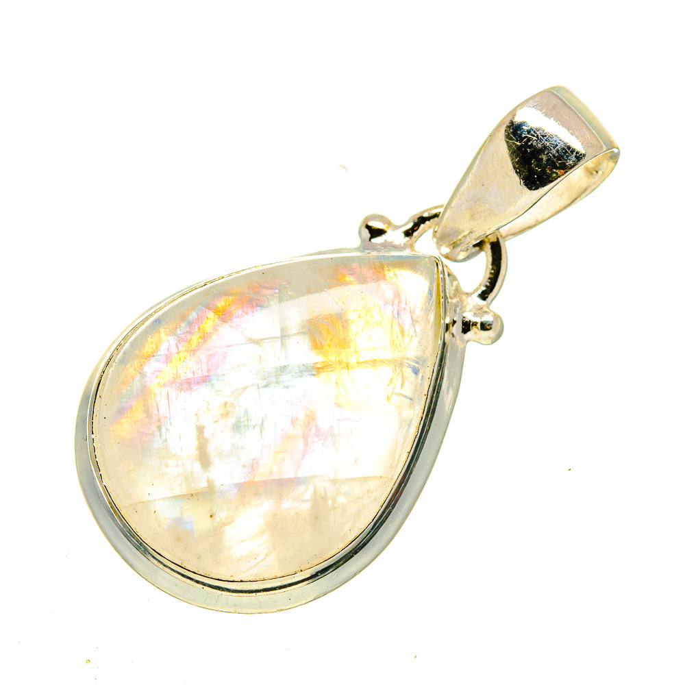 Rainbow Moonstone Pendants handcrafted by Anasilvercos - PD741048