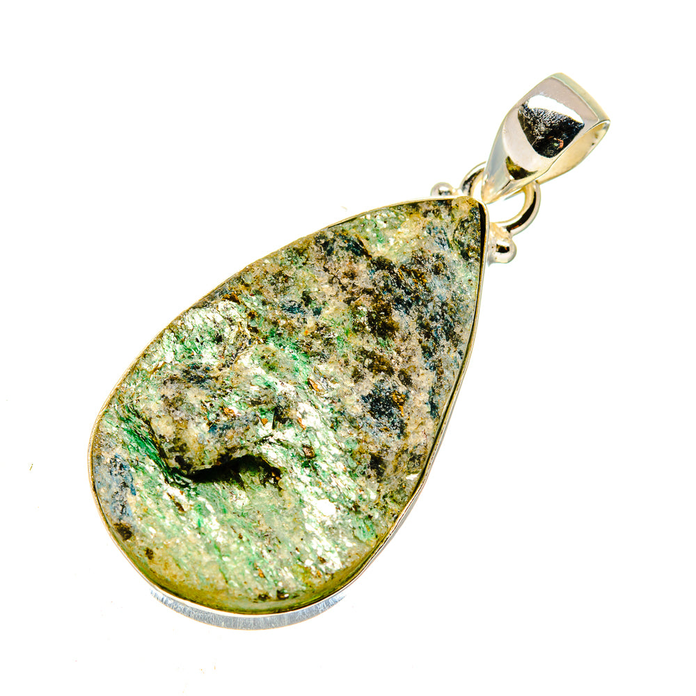 Green Fuchsite Crystal Pendants handcrafted by Anasilvercos - PD741118