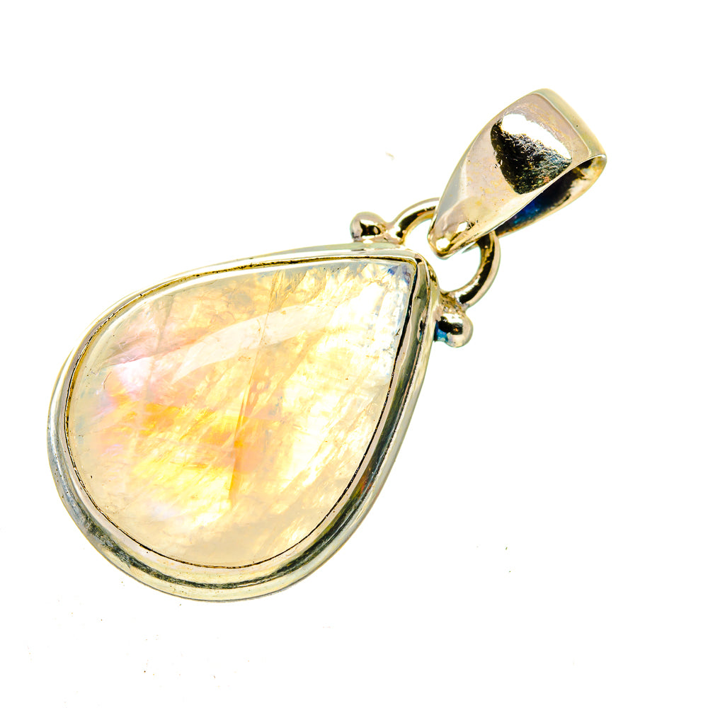 Rainbow Moonstone Pendants handcrafted by Anasilvercos - PD741226