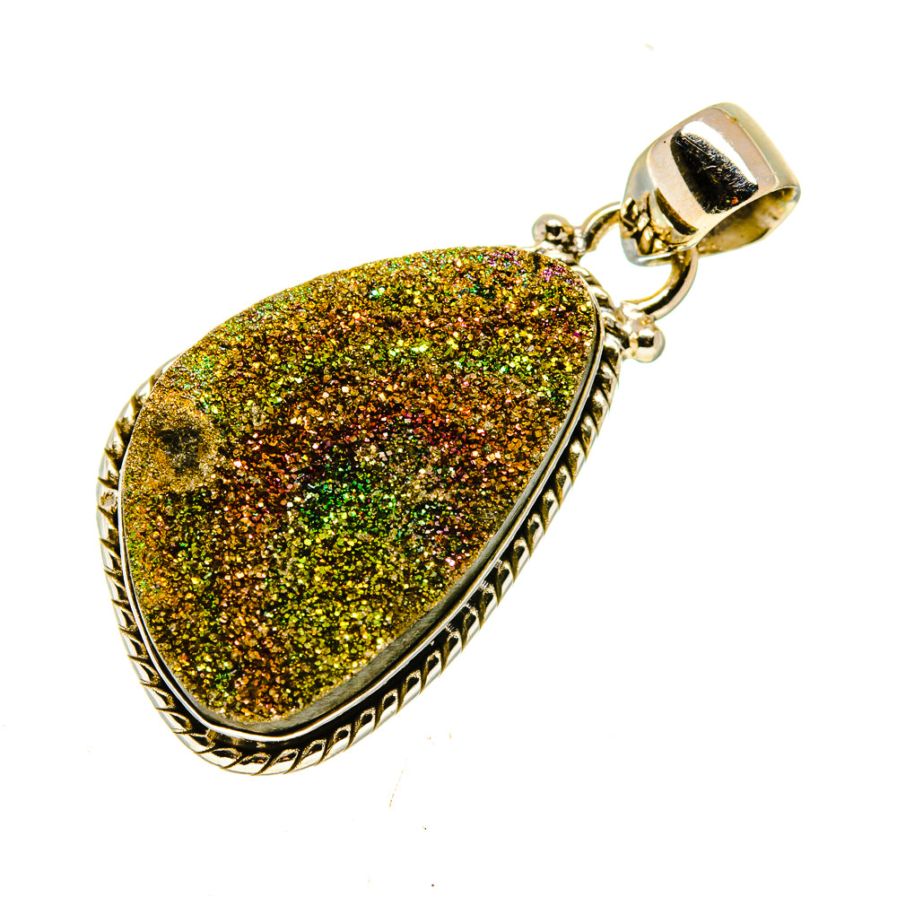 Spectro Pyrite Druzy Pendants handcrafted by Anasilvercos - PD741364